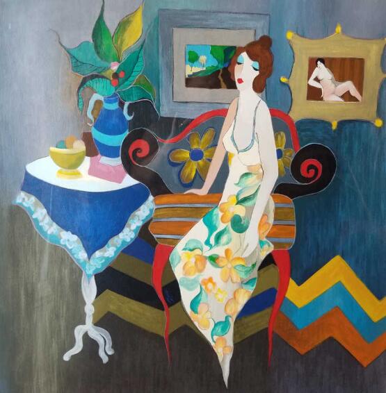 Itzchak Tarkay Oil Painting
