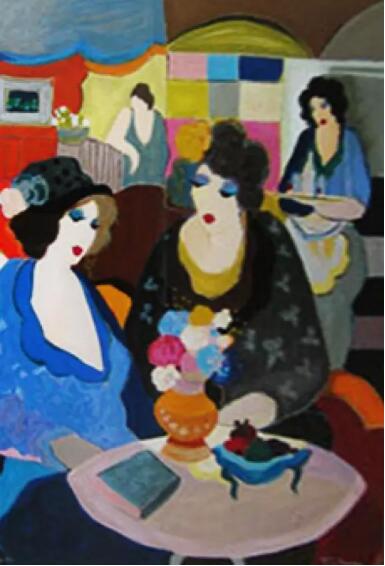 Itzchak Tarkay Oil Painting
