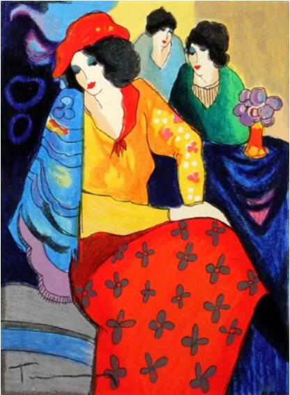 Itzchak Tarkay Oil Painting