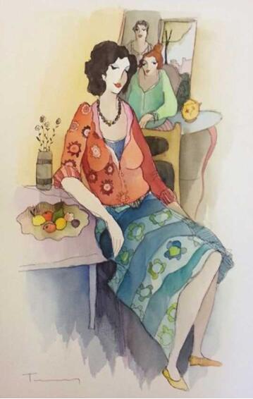 Itzchak Tarkay Oil Painting
