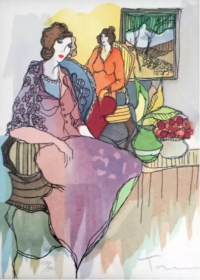 Itzchak Tarkay Oil Painting