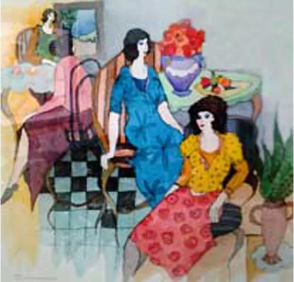 Itzchak Tarkay Oil Painting