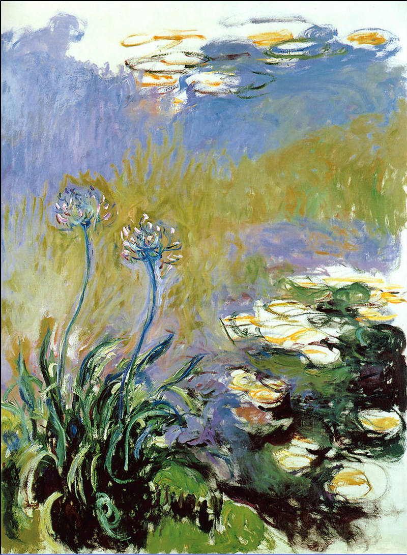 Cloude Monet Classical Oil Paintings Agapanthus 1917