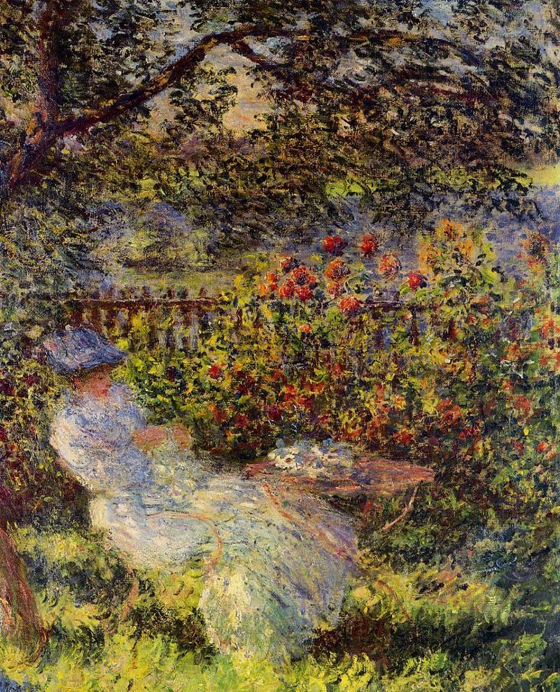 Cloude Monet Oil Paintings Alice Hoschede in the Garden 1880