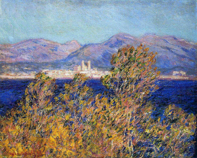 Monet Paintings Antibes Seen from the Cape, Mistral Wind 1888
