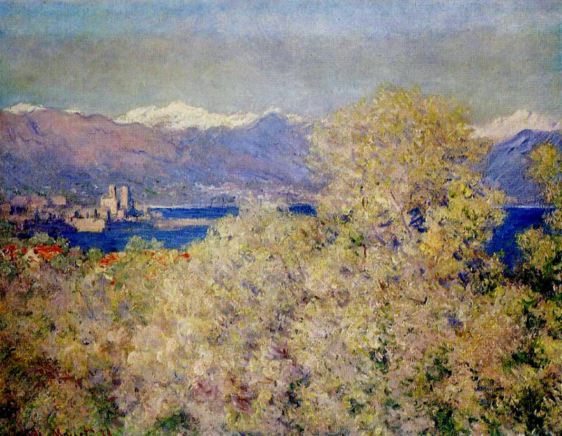 Cloude Monet Paintings Antibes View of the Salis Gardens 1888