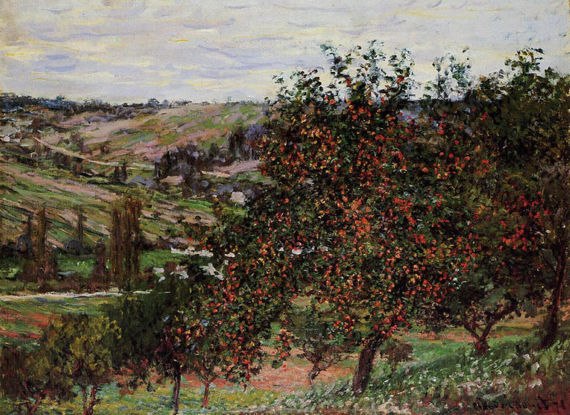 Cloude Monet Oil Paintings Apple Trees near Vetheuil 1878