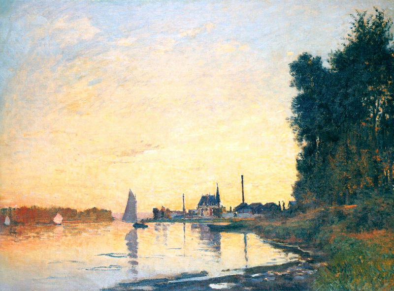 Monet Oil Paintings Argenteuil, Late Afternoon 1872