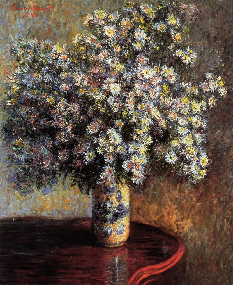 Cloude Monet Classical Oil Paintings Asters 1880