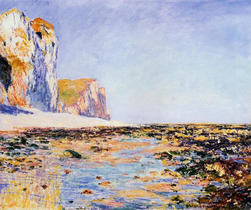 Cloude Beach and Cliffs at Pourville, Morning Effect 1882
