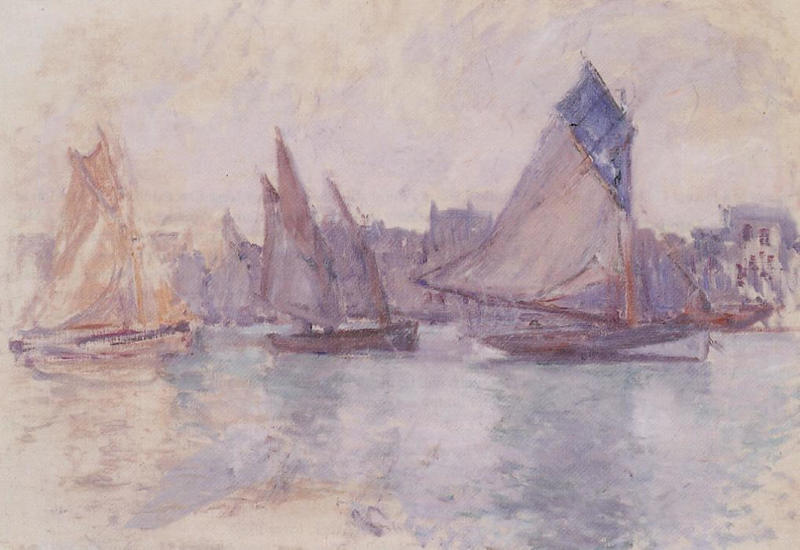 Monet Oil Paintings Boats in the Port of Le Havre 1883