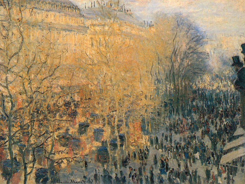 Cloude Monet Paintings Boulevard of Capucines 1883