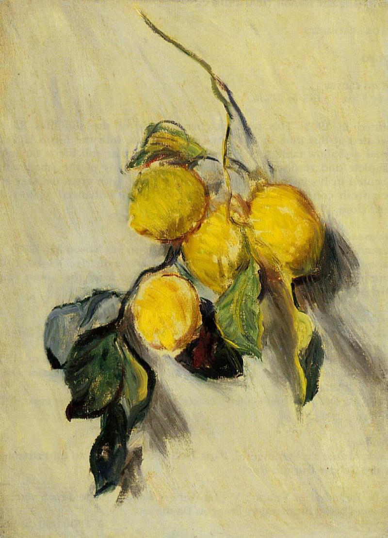 Monet Oil Paintings Branch of Lemons 1883