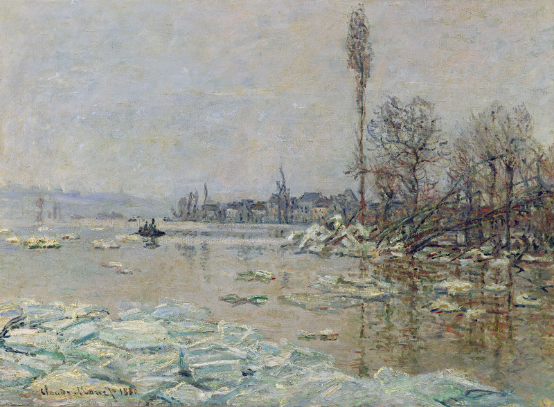 Cloude Monet Classical Oil Paintings Breakup of Ice 1880