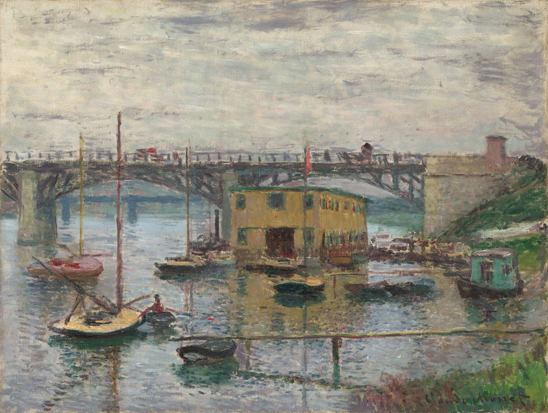 Cloude Monet Paintings Bridge at Argenteuil on a Gray Day 1876