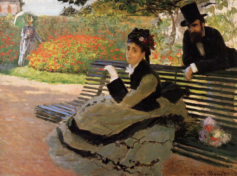Cloude Monet Oil Paintings Camille Monet on a Garden Bench 1873