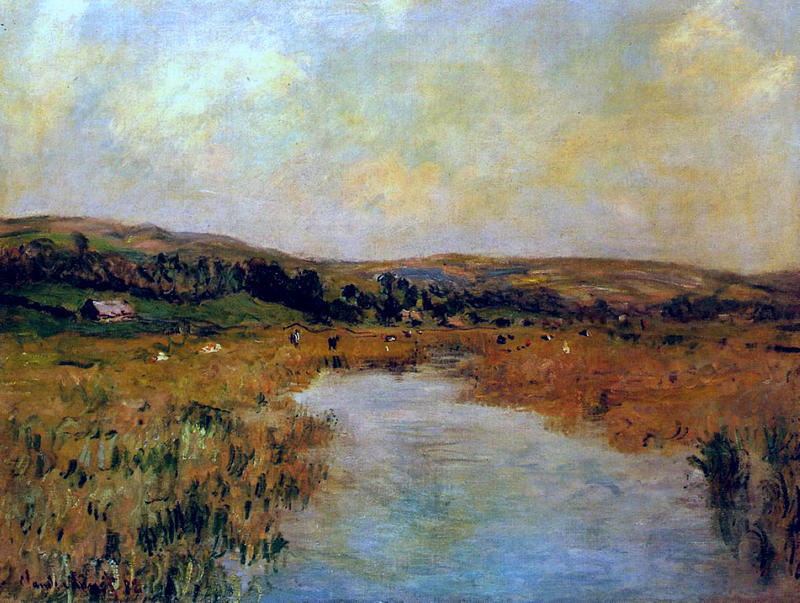 Monet Oil Paintings The Valley of the Scie at Pouville 1882