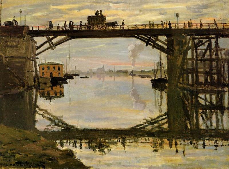 Cloude Monet Oil Paintings The Wooden Bridge 1872