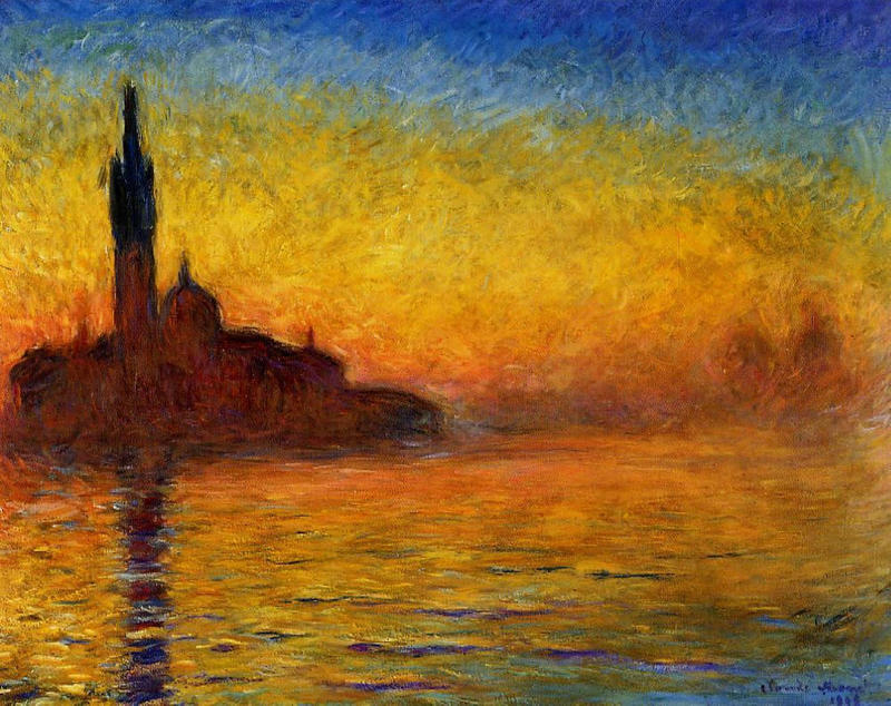 Cloude Monet Oil Paintings Twilight, Venice 1908