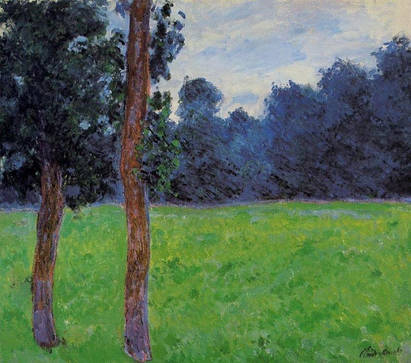 Cloude Monet Classical Painting Two Trees in a Meadow 1886