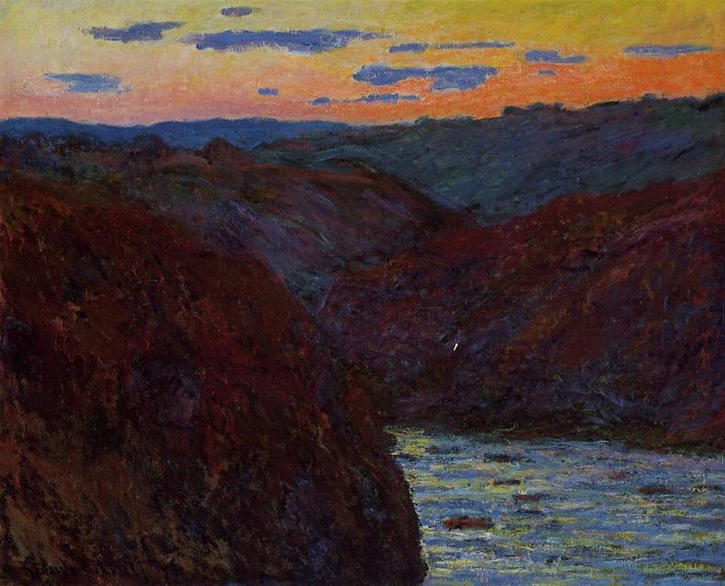 Cloude Monet Paintings Valley of the Creuse, Sunset 1889