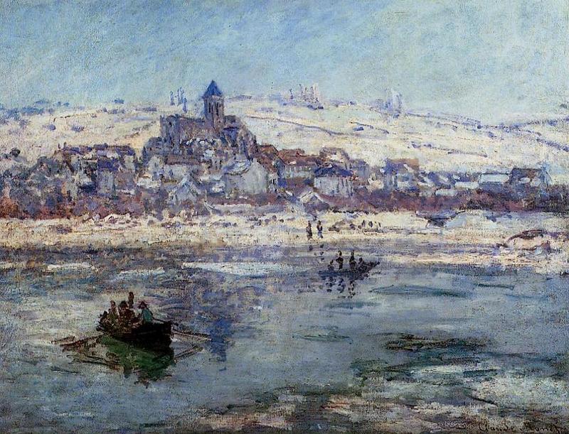 Cloude Monet Oil Paintings Vetheuil in Winter 1879