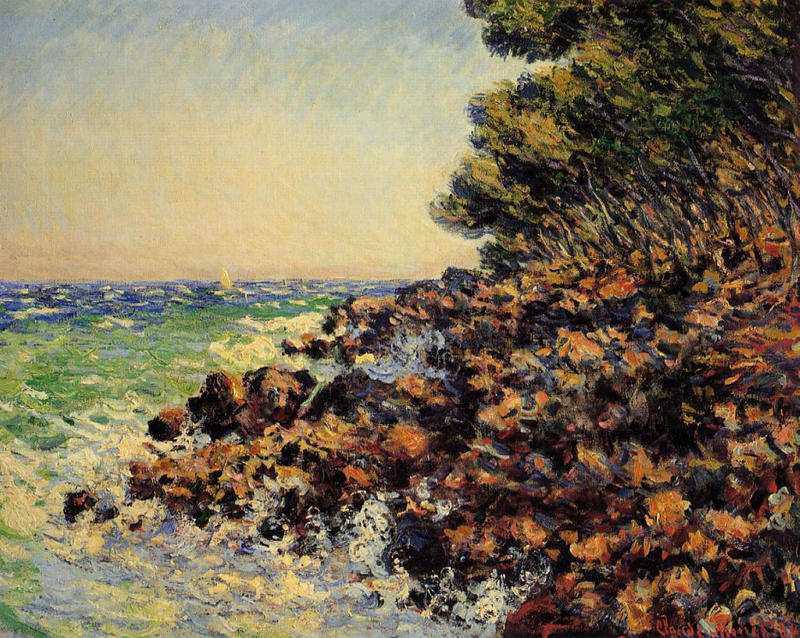 Cloude Monet Oil Painting Cap Martin 1884