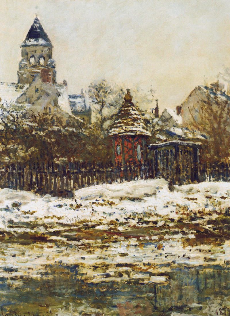 Monet Oil Paintings Vetheuil, The Church in Winter 1879