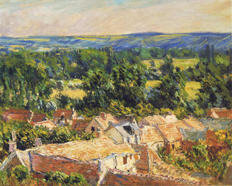 Cloude Monet Paintings View on village of Giverny 1886