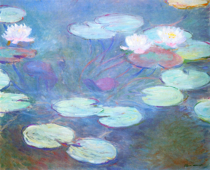 Cloude Monet Paintings Water Lilies, Pink 1899