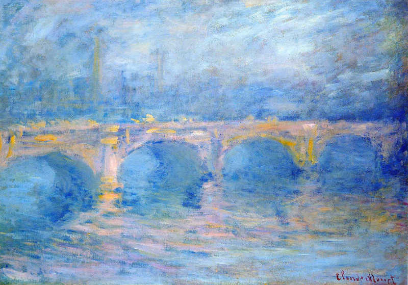 Monet Oil Paintings Waterloo Bridge at Sunset, Pink Effect 1903
