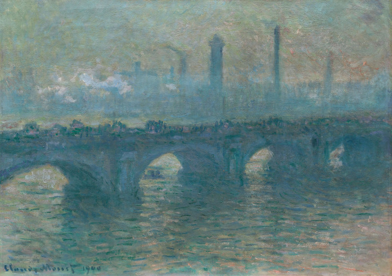 Monet Oil Paintings Waterloo Bridge, Gray Weather 1900