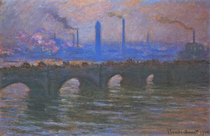 Monet Oil Paintings Waterloo Bridge, Overcast Weather 1904