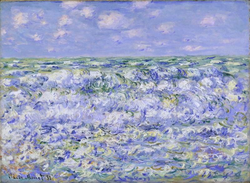 Cloude Monet Oil Paintings Waves Breaking 1881