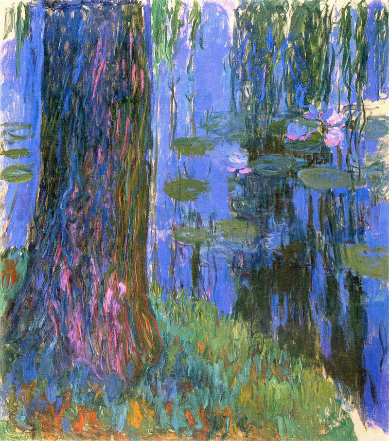 Monet Painting Weeping Willow and Water-Lily Pond 1919