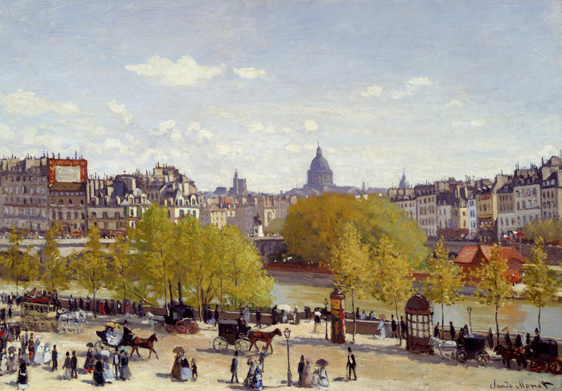Cloude Monet Oil Paintings Wharf of Louvre, Paris