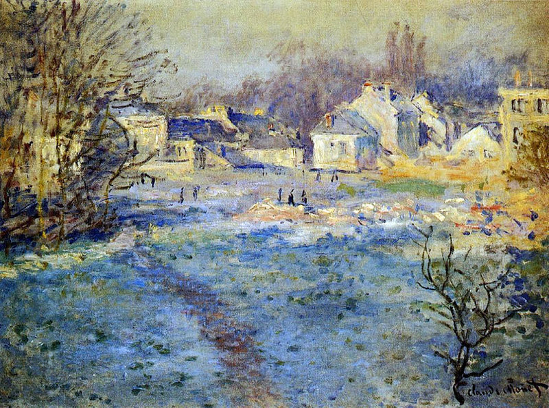 Cloude Monet Oil Paintings White Frost 1875