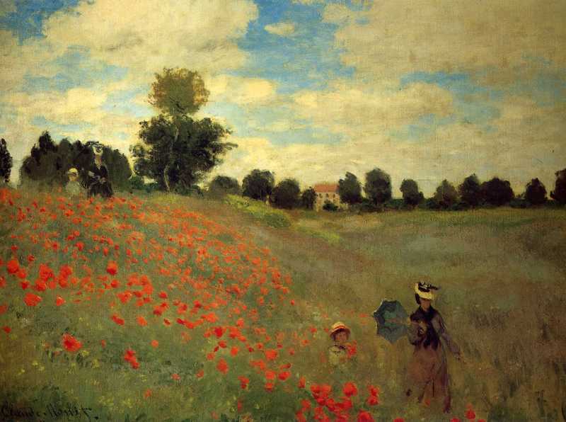 Cloude Monet Oil Paintings Wild Poppies, near Argenteuil 1873