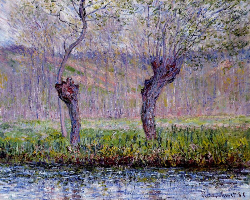 Cloude Monet Paintings Willows in Springtime 1885