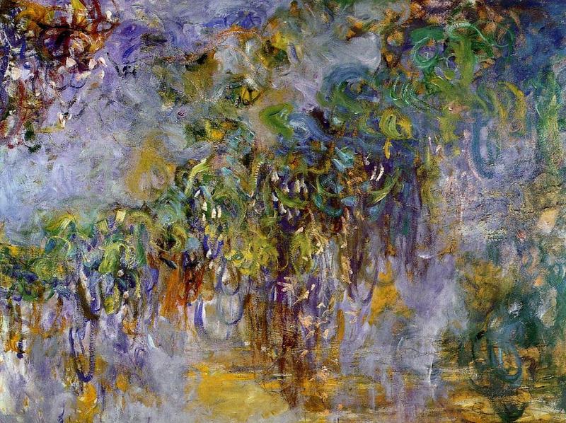 Cloude Monet Oil Paintings Wisteria (right half) 1920