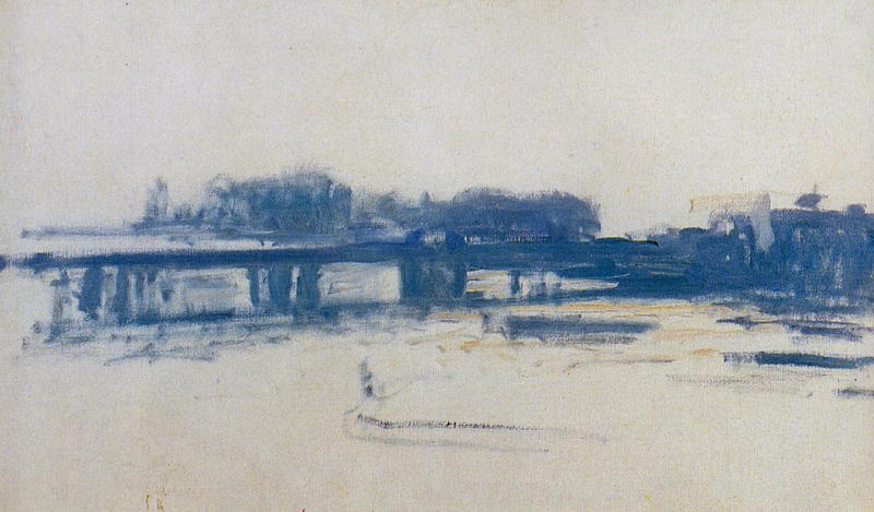 Cloude Monet COil Paintings Charing Cross Bridge, study 1901