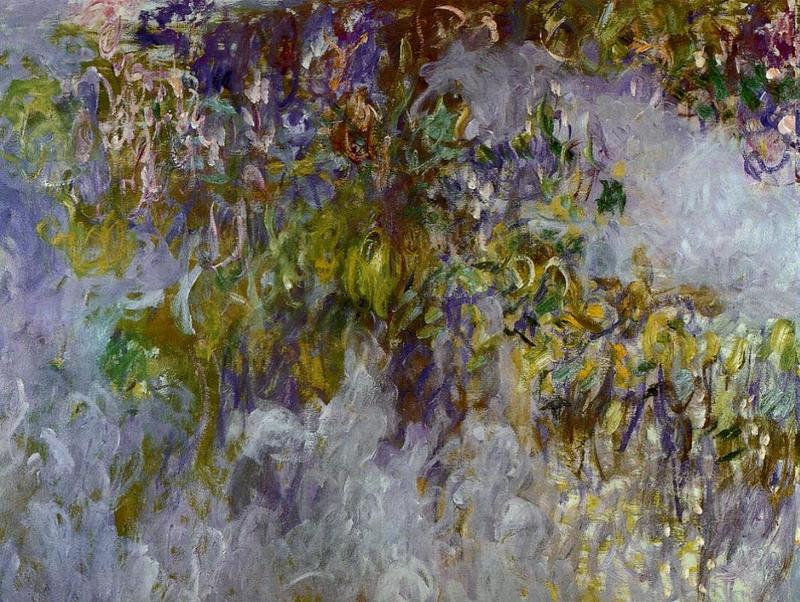 Cloude Monet Oil Paintings Wisteria, left half 1919