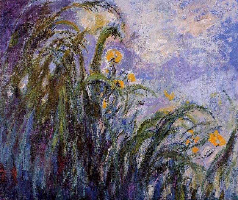 Cloude Monet Paintings Yellow Irises 1917