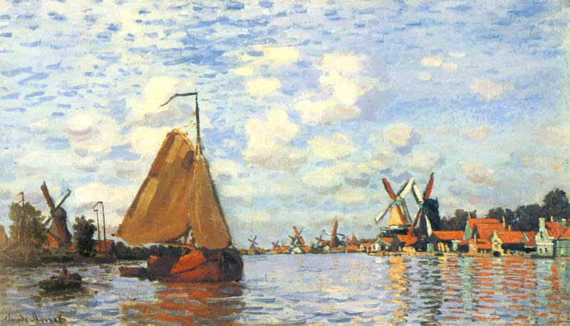 Cloude Monet COil Paintings Zaan at Zaandam 1871