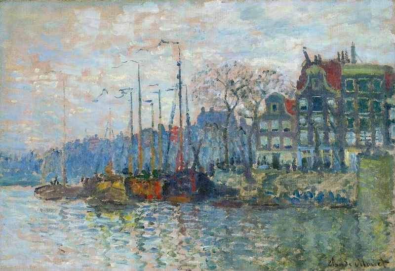 Cloude Monet Oil Paintings Zaandam, The Dike 1874