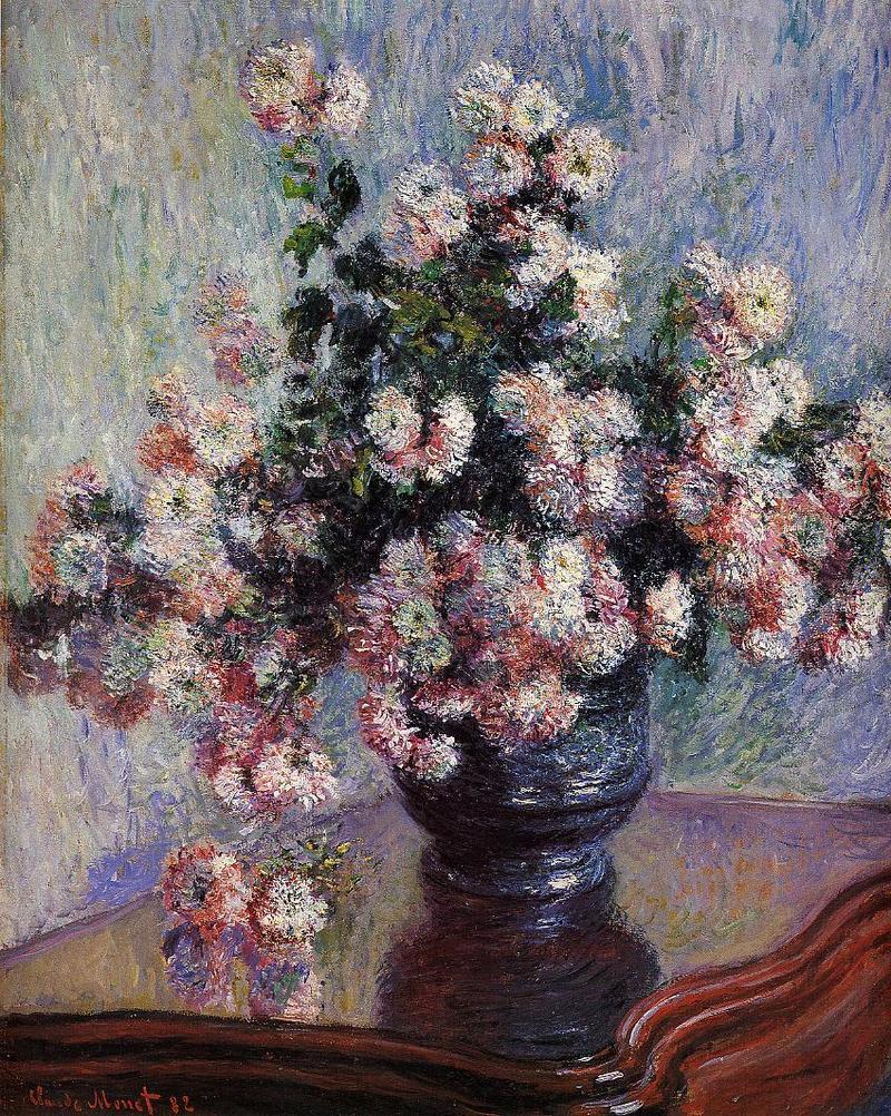 Cloude Monet Paintings Chrysanthemums 1882