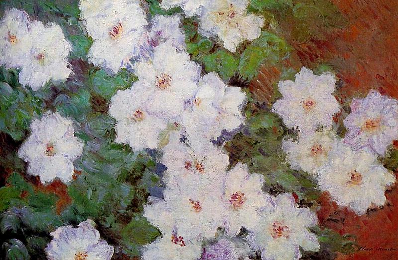 Cloude Monet Classical Oil Paintings Clematis 1897
