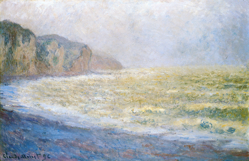 Cloude Monet Classical Oil Paintings Cliff at Pourville 1896