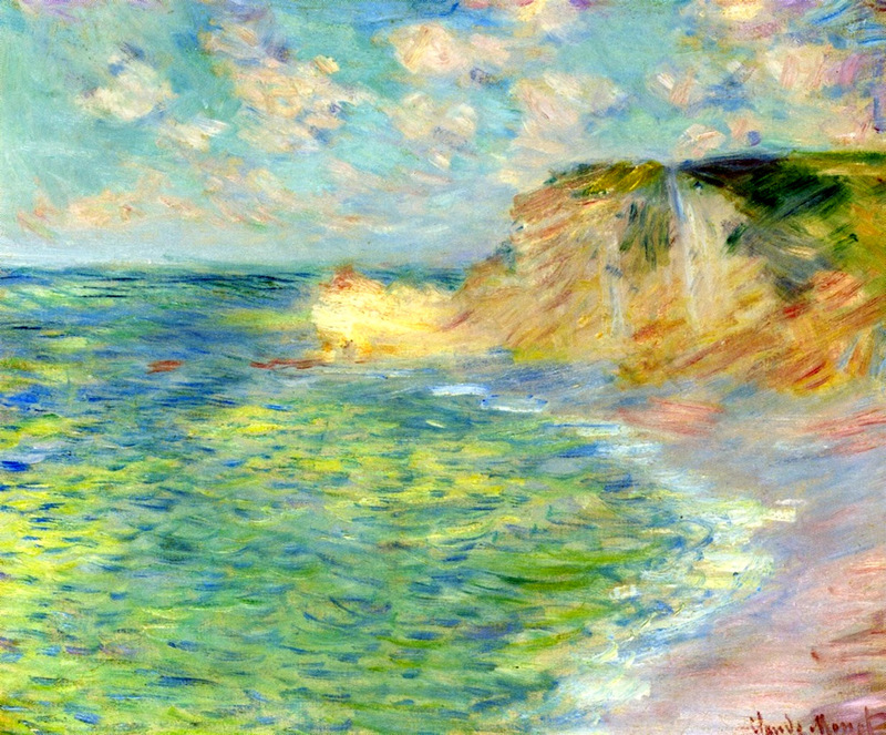 Cloude Monet Oil Painting Cliffs at Amont 1885