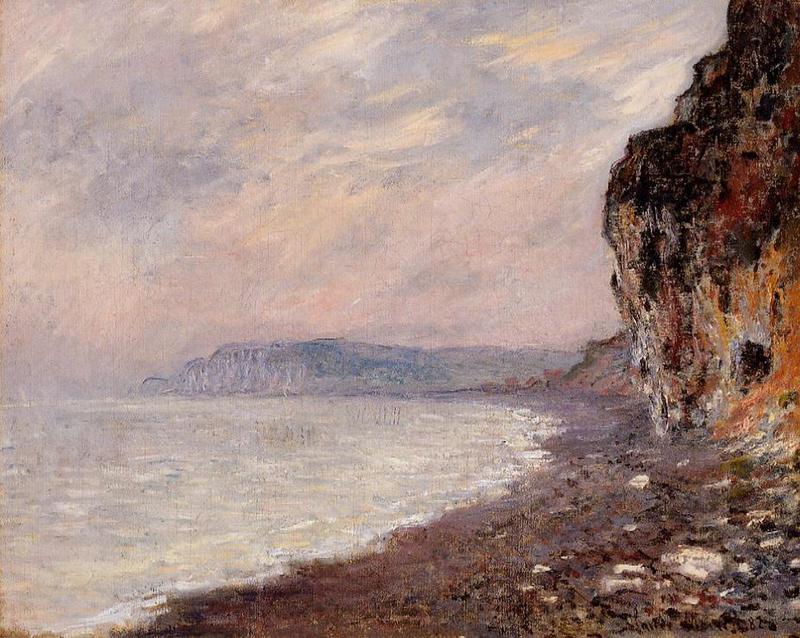 Cloude Monet Paintings Cliffs at Pourville in the Fog 1882